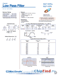 Datasheet VLF-1575+ manufacturer Mini-Circuits